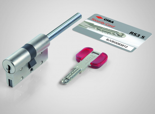 Цилиндр CISA серии RS3 S NEW ключ-шток 100мм (70х30) никель 