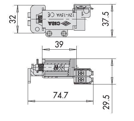 Катушка индуктивности для замков серии 1A731, 1A721, 1A630 CISA 07025.00.0 