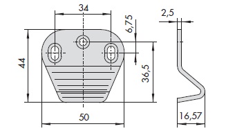 Планка ответная для накладного устройства "Антипаника" CISA 07072.21.0 