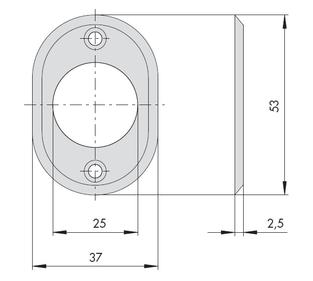 Накладка под круглый цилиндр CISA 06018.25.0 