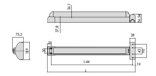 Устройство "Антипаника" для врезного замка CISA 59711.01.0 