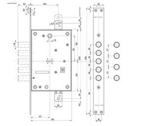 Замок врезной механический сувальдный Mottura 52.783TSBMZ56 