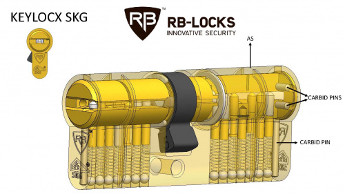 Цилиндр Rav Bariach серии Mars ключ-вертушка 76мм (33х43), шестеренка латунь  Цилиндр Rav Bariach серии Mars ключ-вертушка 76мм (33х43), шестеренка латунь