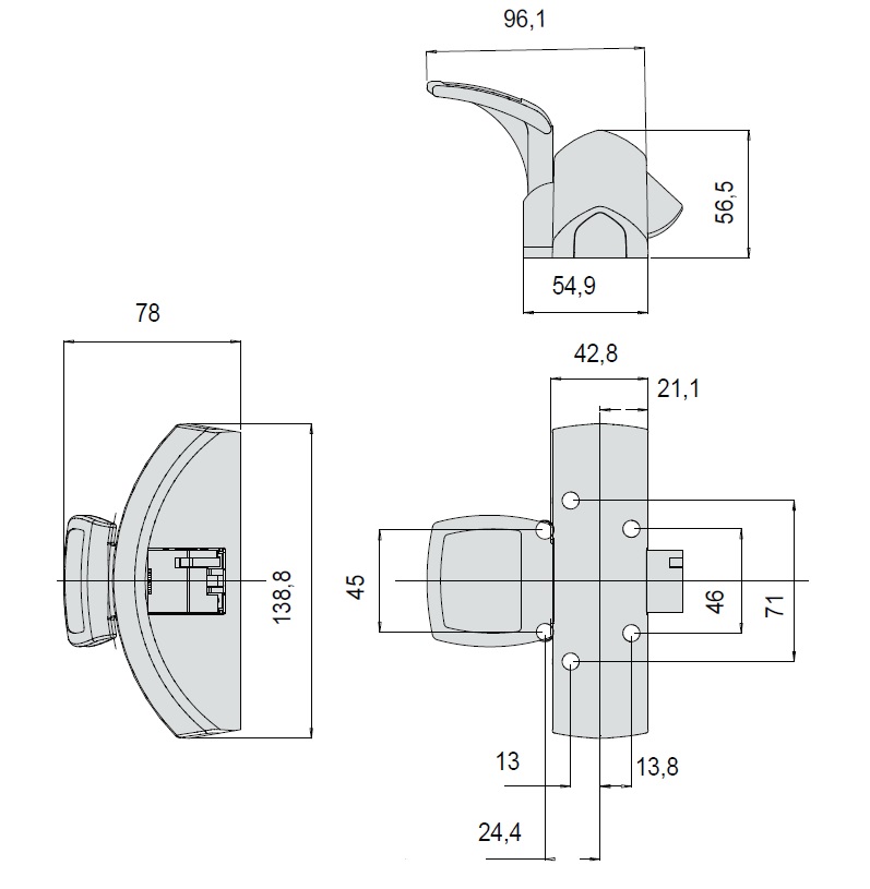 Устройство "Антипаника" накладное CISA 59061.10.0 