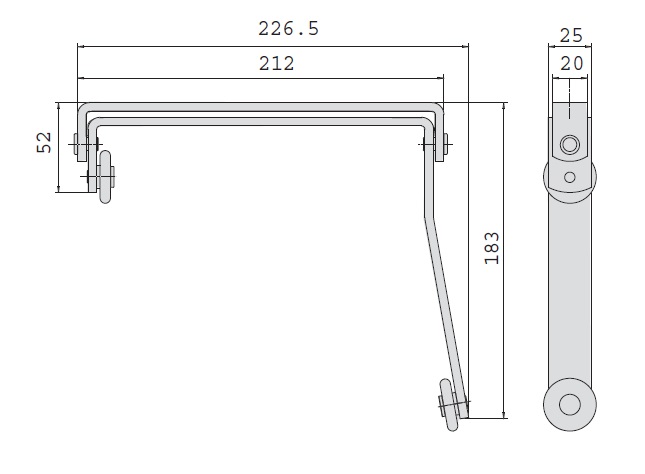 Координатор закрывания двустворчатых дверей CISA 07084.11.0 
