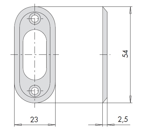 Накладка под овальный цилиндр CISA 06027.00.0 