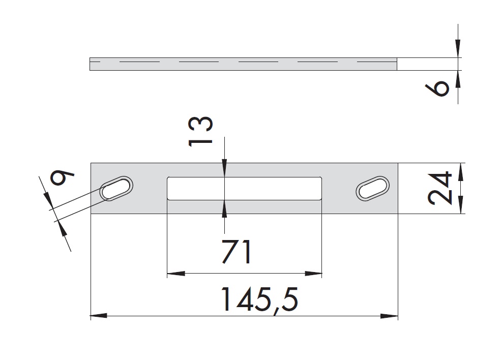 U-образная ответная планка для замков только с подъемным ригелем CISA 06461.26.0 