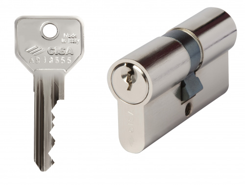 Цилиндр CISA серии С2000 ключ-ключ 80мм (40х40) никель 