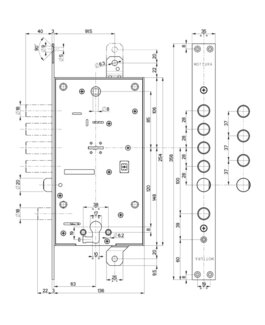 Замок врезной механический сувальдный Mottura 54.787TSBMZ56 