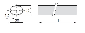 Перекладина горизонтальная для устройств "Антипаника" CISA 07007.13.0 